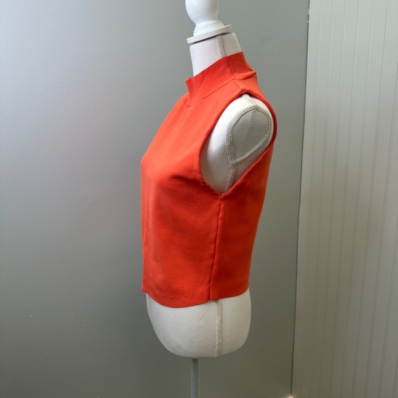 REVOLVE House of Harlow 1960 orange sleeveless turtle neck top size Large - Picture 2 of 7